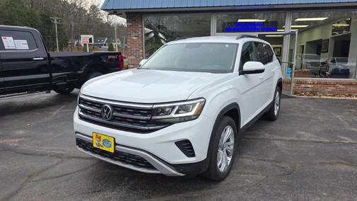 Pure White 2021 Volkswagen Atlas 3.6L SE w/Technology