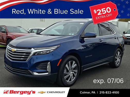 Blue Glow Metallic 2022 Chevrolet Equinox Premier