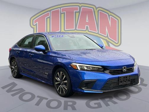 Aegean Blue Metallic 2024 Honda Civic EX