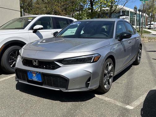 Solar Silver Metallic 2025 Honda Civic Hybrid Sport Touring