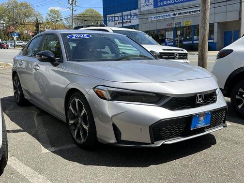 Solar Silver Metallic 2025 Honda Civic Hybrid Sport Touring