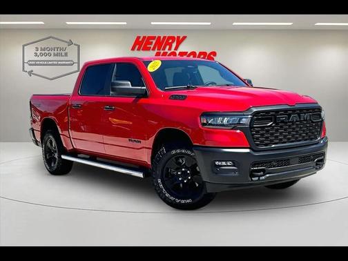 Red 2025 RAM 1500 Warlock Crew Cab 4x4 5'7' Box