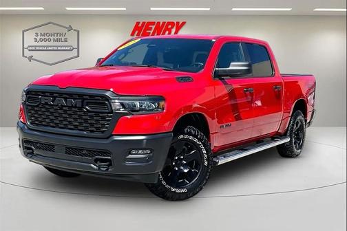 Red 2025 RAM 1500 Warlock Crew Cab 4x4 5'7' Box
