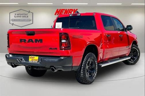 Red 2025 RAM 1500 Warlock Crew Cab 4x4 5'7' Box