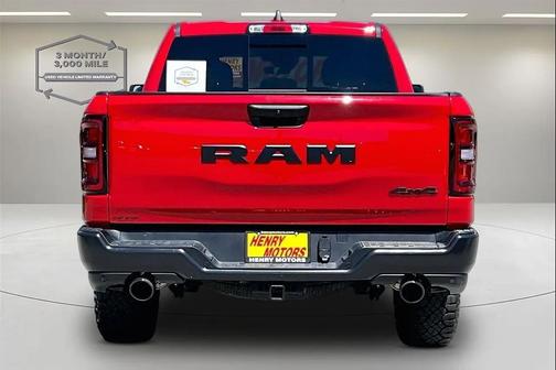 Red 2025 RAM 1500 Warlock Crew Cab 4x4 5'7' Box