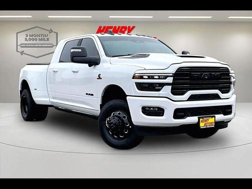 White 2026 RAM 3500 Laramie Mega Cab 4x4 6'4' Box