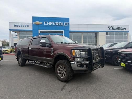 Red 2017 Ford F-250 Lariat