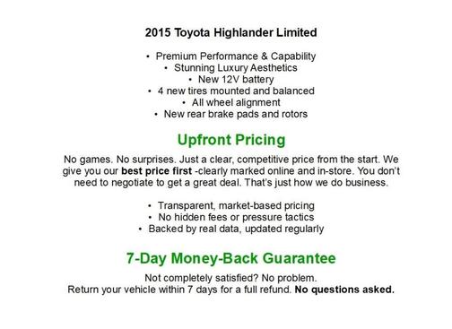 Attitude Black Metallic 2015 Toyota Highlander Limited
