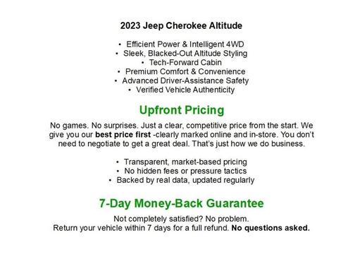 Diamond Black 2023 Jeep Cherokee Altitude Lux