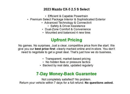 Jet Black Mica 2023 Mazda CX-5 2.5 S Select Package