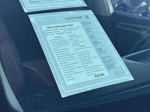 Pure White 2023 Volkswagen Atlas 3.6L SE w/Technology