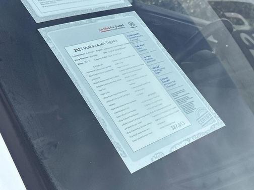 Opal White Pearl 2023 Volkswagen Tiguan 2.0T SE R-Line Black