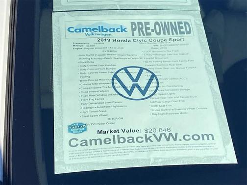 2019 Honda Civic Sport