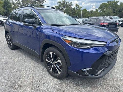 Blue 2025 Toyota Corolla Cross Hybrid XSE