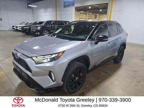 Silver Sky Metallic/Midnight Black Metallic 2022 Toyota RAV4 Hybrid SE