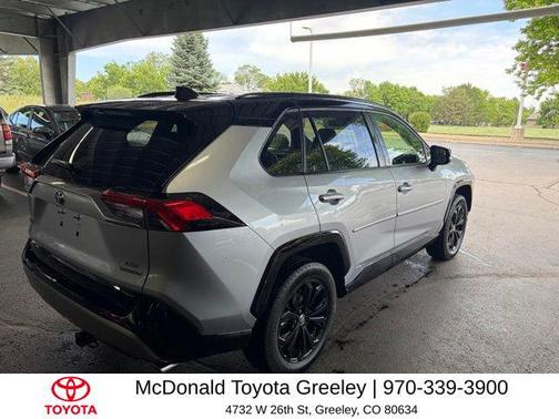 Silver Sky Metallic/Midnight Black Metallic 2022 Toyota RAV4 Hybrid SE