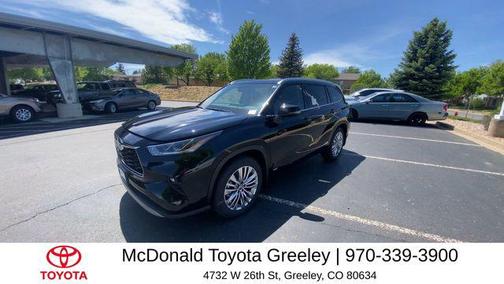 Midnight Black Metallic 2026 Toyota Highlander Hybrid Platinum