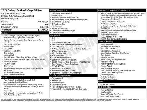 2024 Subaru Outback Onyx Edition