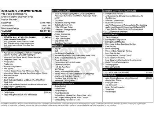 2025 Subaru Crosstrek Premium
