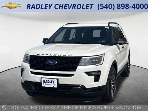 White 2019 Ford Explorer sport
