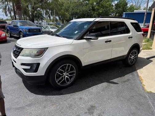 White Platinum Metallic Tri-Coat 2016 Ford Explorer Sport
