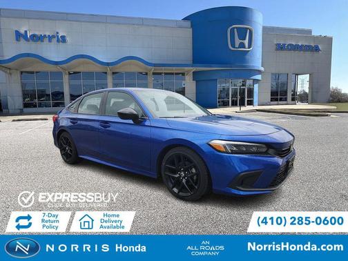 Aegean Blue Metallic 2024 Honda Civic Sport