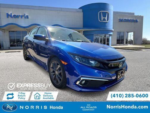 Aegean Blue Metallic 2019 Honda Civic EX