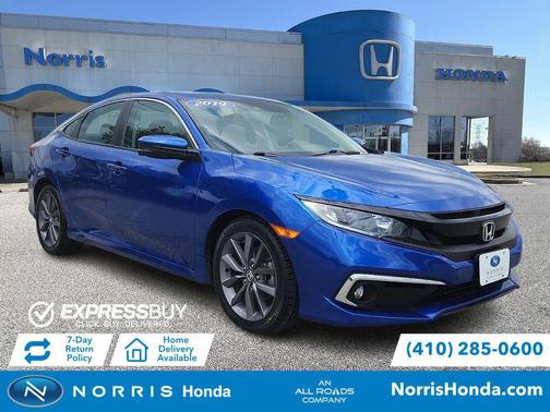 Aegean Blue Metallic 2019 Honda Civic EX
