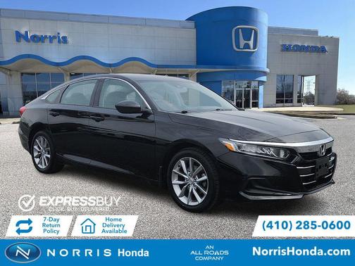 Crystal Black Pearl 2021 Honda Accord LX 1.5T