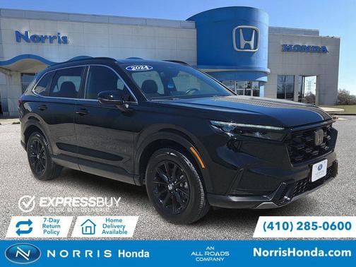 Crystal Black Pearl 2024 Honda CR-V Hybrid Sport AWD