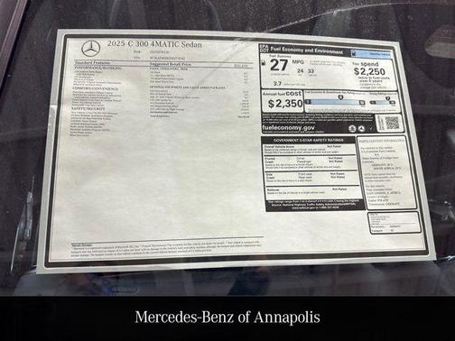 2025 Mercedes-Benz C-Class C 300