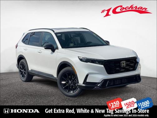 Platinum White Pearl 2026 Honda CR-V Hybrid Sport-L