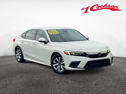 Platinum White Pearl 2023 Honda Civic LX