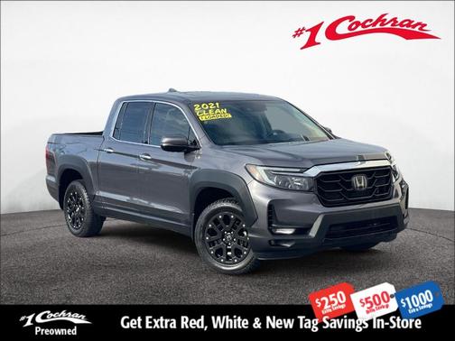 Modern Steel Metallic 2021 Honda Ridgeline RTL-E