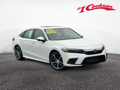 Platinum White Pearl 2024 Honda Civic Touring