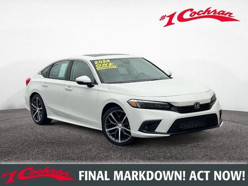 Platinum White Pearl 2024 Honda Civic Touring