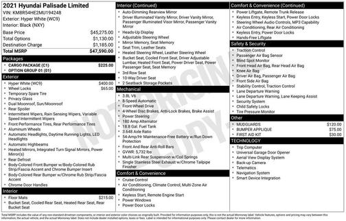 2021 Hyundai PALISADE Limited