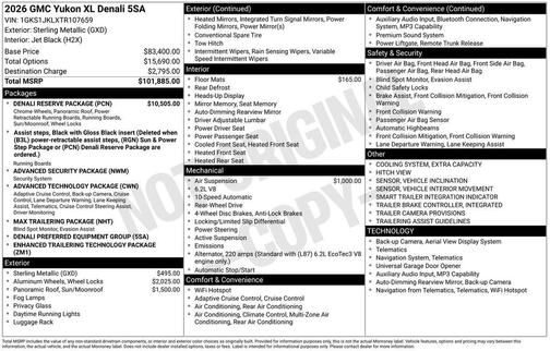 2026 GMC Yukon XL Denali
