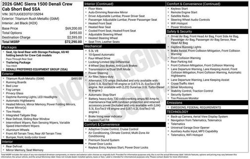 2026 GMC Sierra 1500 Denali