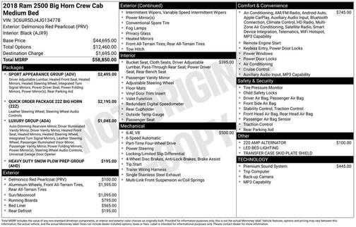 2018 RAM 2500 Big Horn
