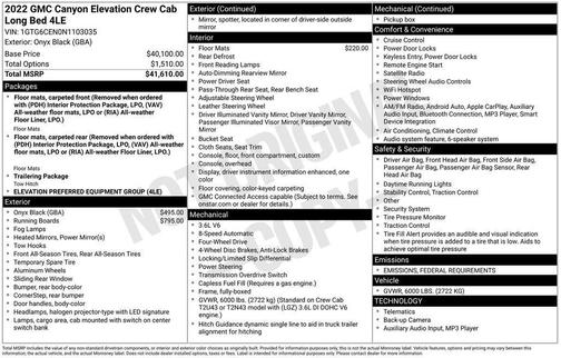 2022 GMC Canyon Elevation