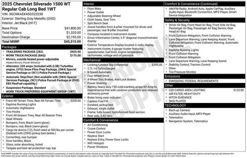 2025 Chevrolet Silverado 1500 WT