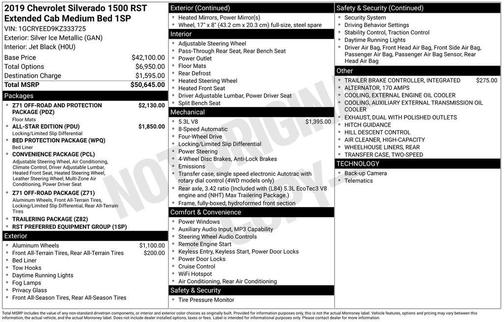 2019 Chevrolet Silverado 1500 RST