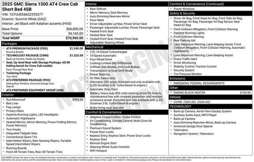 2025 GMC Sierra 1500 AT4