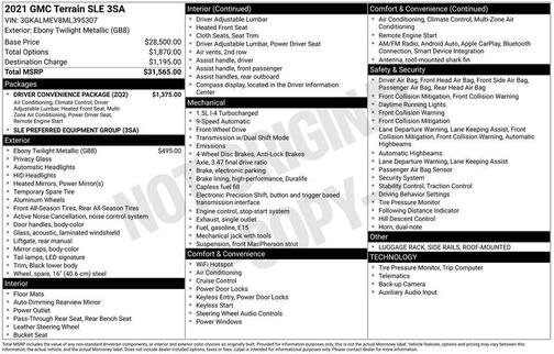 2021 GMC Terrain SLE