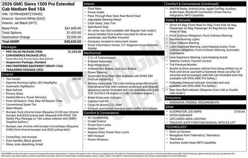 2026 GMC Sierra 1500 Pro