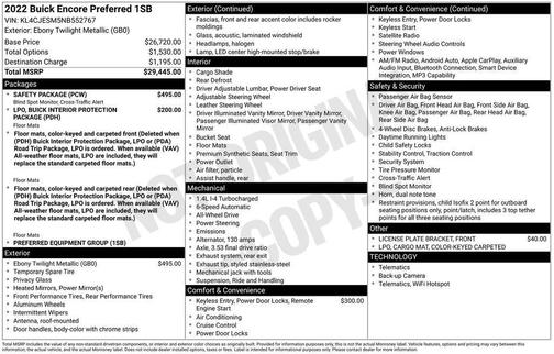 2022 Buick Encore Preferred