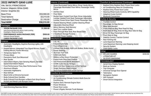 2022 INFINITI QX60 Luxe