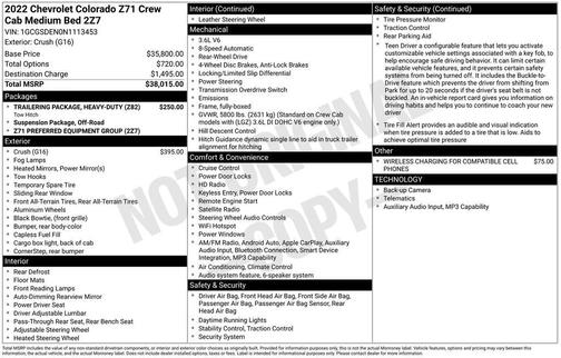 2022 Chevrolet Colorado Z71