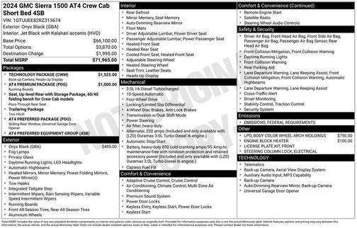 2024 GMC Sierra 1500 AT4